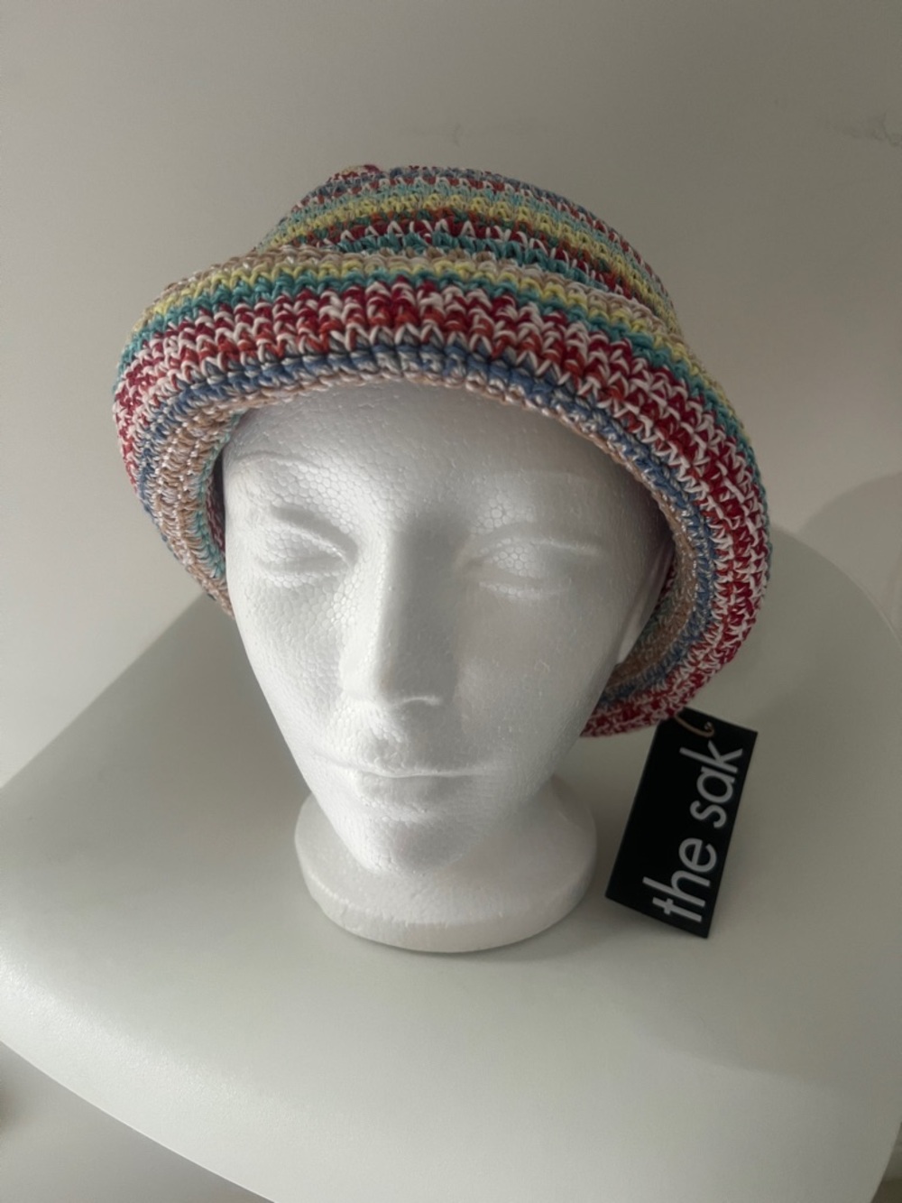 Brand new The Sak Pastel Multistripe Crochet Bucket Hat